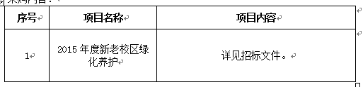 澳门新葡官网88832015年度新老校区绿化养护项目招标公告